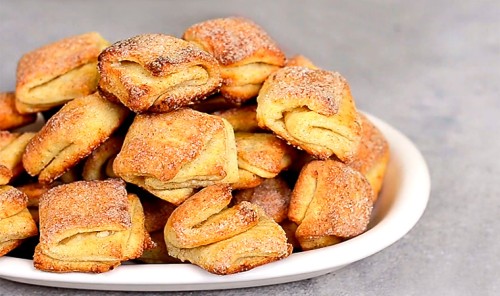 Творожное печенье с сахаром «Гусиные лапки»