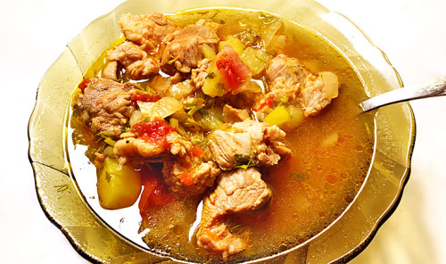 Суп со свининой и овощами «Бограч»