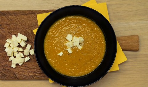 Тыквенный суп-пюре с сыром