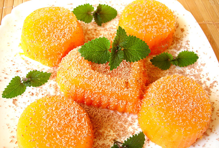 Десерт из тыквы и апельсинового сока