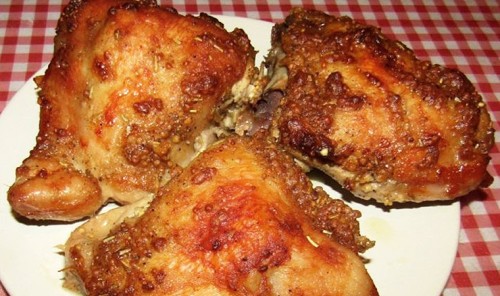 Курица, запеченная в горчичном маринаде
