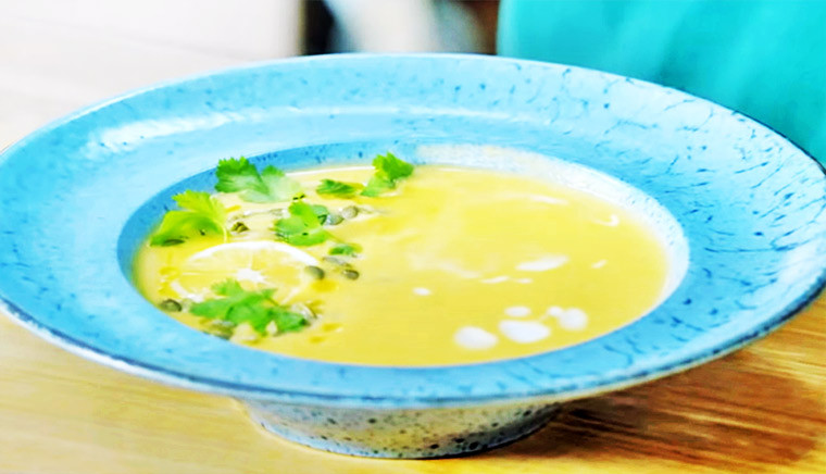 Тыквенный суп-пюре со сливками и лимоном