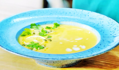 Тыквенный суп-пюре со сливками и лимоном