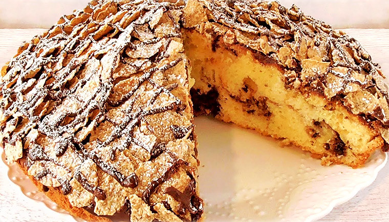 Итальянский пирог в шоколадной глазури