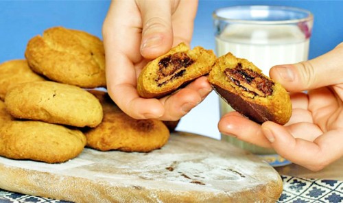 Печенья с шоколадно-ореховой пастой