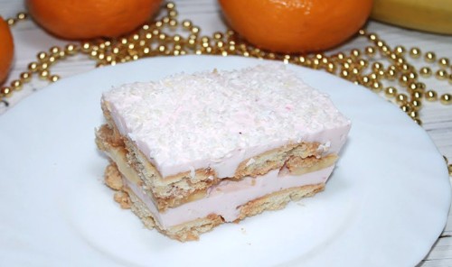 Торт из песочного печенья «Розовый Фламинго»