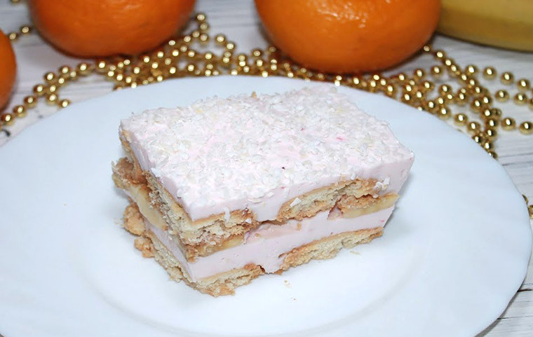 Торт из песочного печенья «Розовый Фламинго»