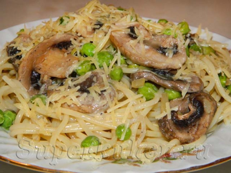 Сливочно-грибной соус к спагетти