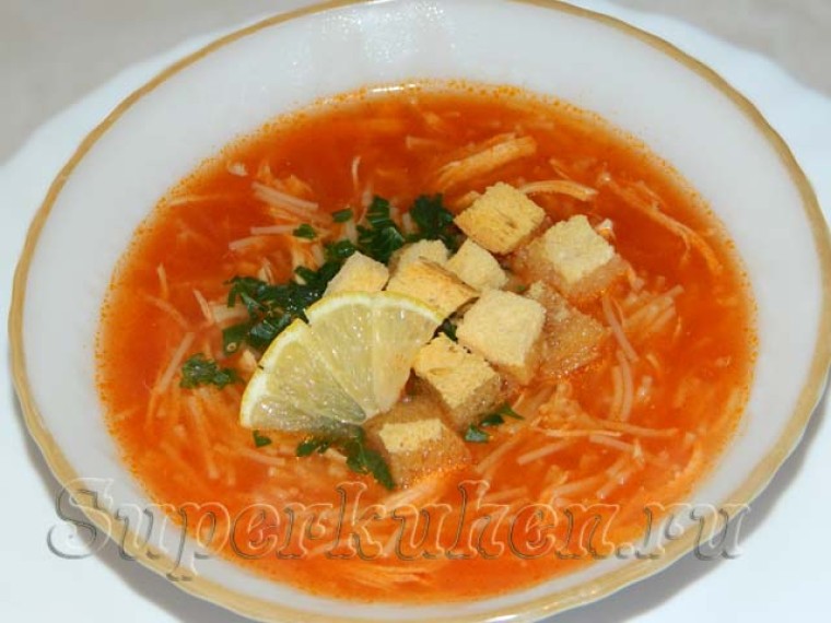 Томатно-куриный суп по-турецки